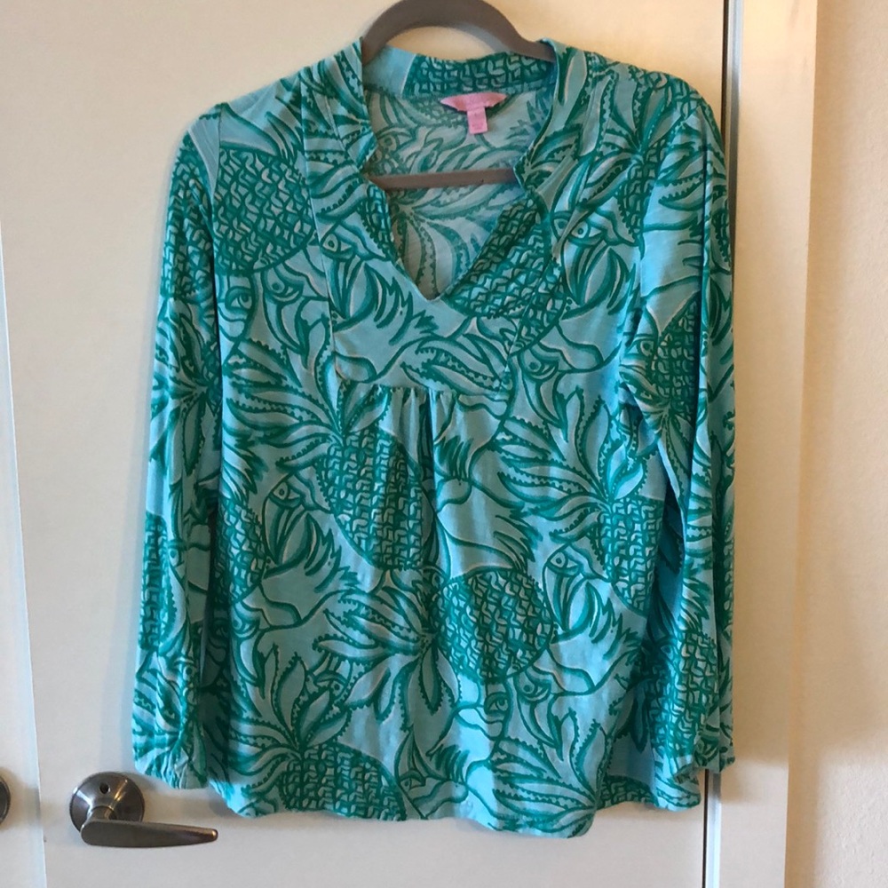 Lilly Pulitzer Long Sleeve 100% cotton top